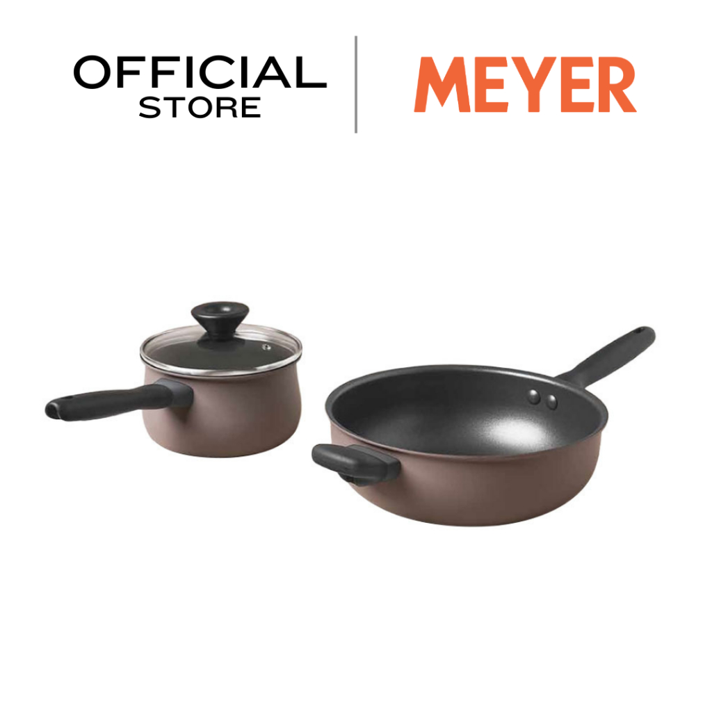 MEYER MODA Cookware Set ชุดเครื่องครัวนอนสติ๊ก 3 ชิ้น พร้อมฝา (11767-T)