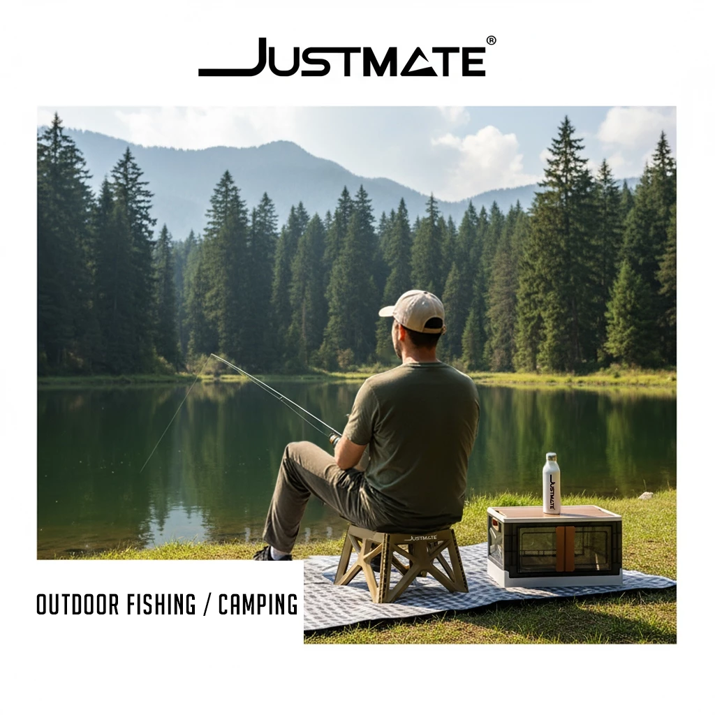 [JUSTMATE] เก้าอี้พลาสติกพับได้ แคมป์ปิ้ง OUTDOOR เก้าอี้พกพา กลางแจ้ง FOLDABLE PLASTIC CHAIR thumbnail 10
