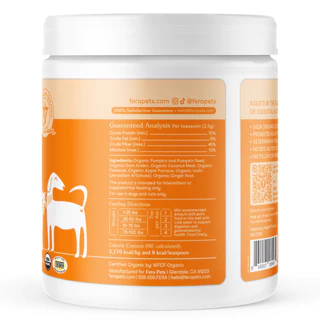 Fera pets Pumpkin Plus Fiber for dogs and cats