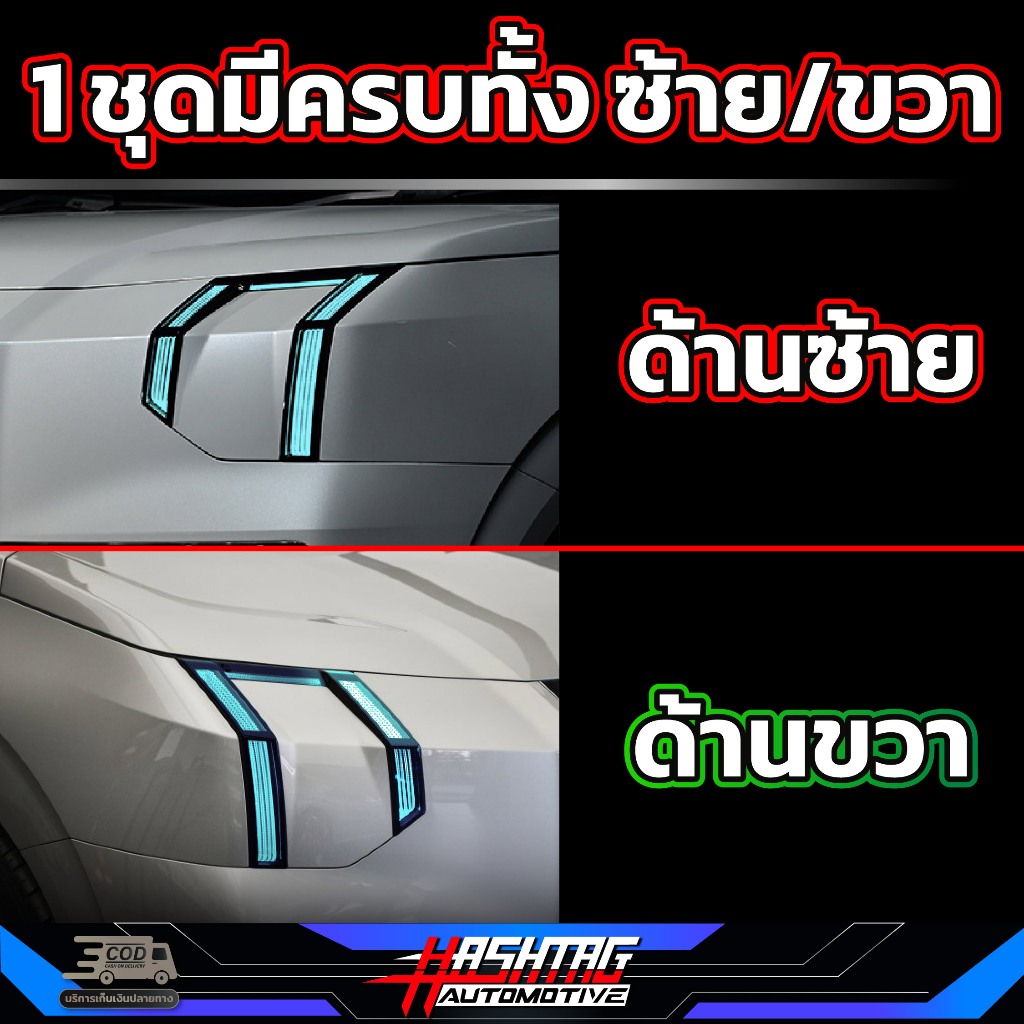 สติกเกอร์ไฟ Daylight สำหรับ ZEEKR 009 [รุ่นปี 2024 – ปัจจุบัน] เพิ่มความเท่ให้กับรถ ไม่ทำให้สีไฟเปลี่ยน (ซีคเกอร์ 009) ราคา ถูกที่สุด ดีลบีเคเค แกลเลอรีภาพที่ 6