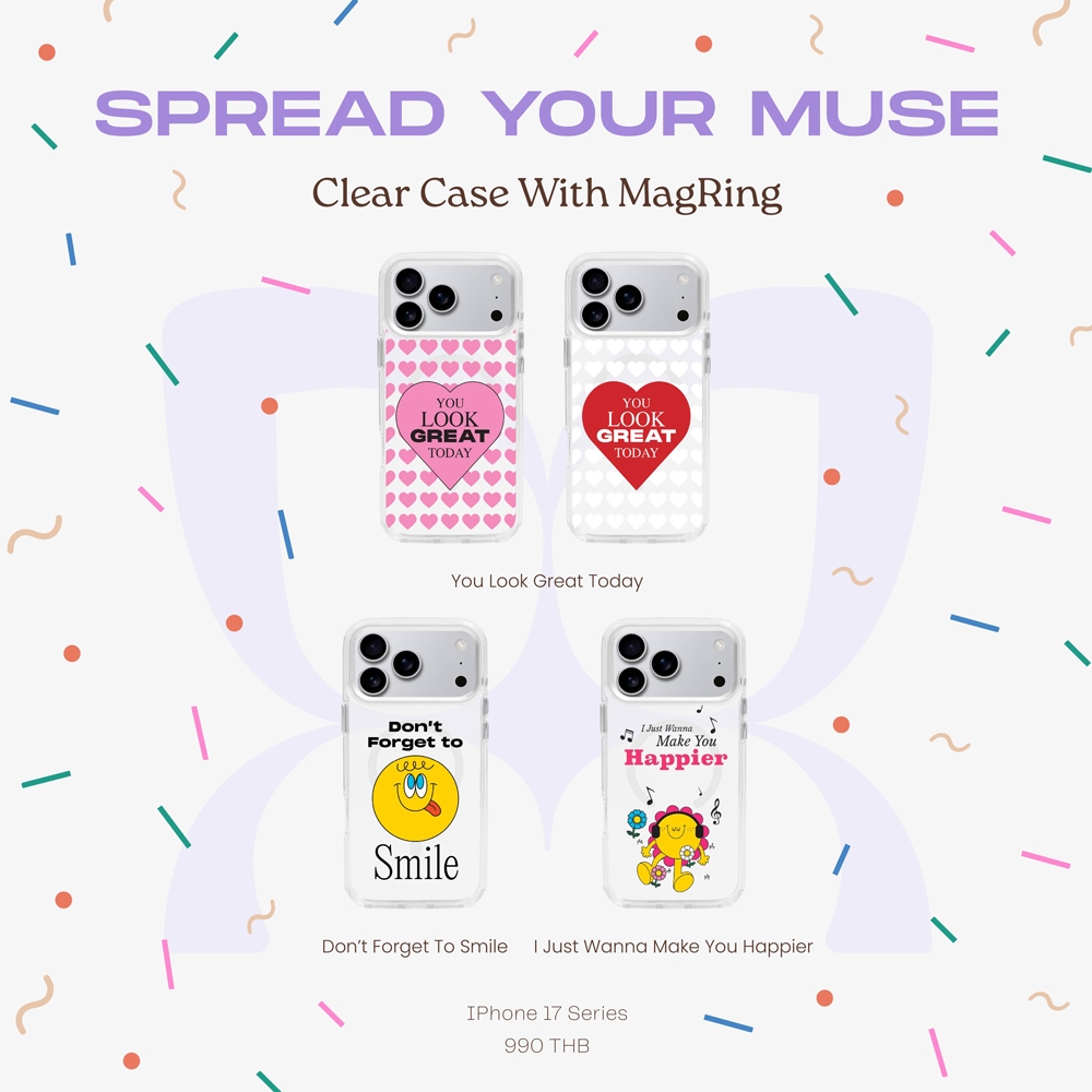 (17 Series) Clear Case With MagRing Spread Your MUSE