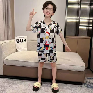 TT3333 V EASY ชุดนอนคอวีแบบสั้นมีลวดลายที่หลากสีหลากลายให้เลือก เนื้อผ้าซาตินบางเบาไม่ร้อนสีสันลวดลายน่ารักโดนใจสุดๆ