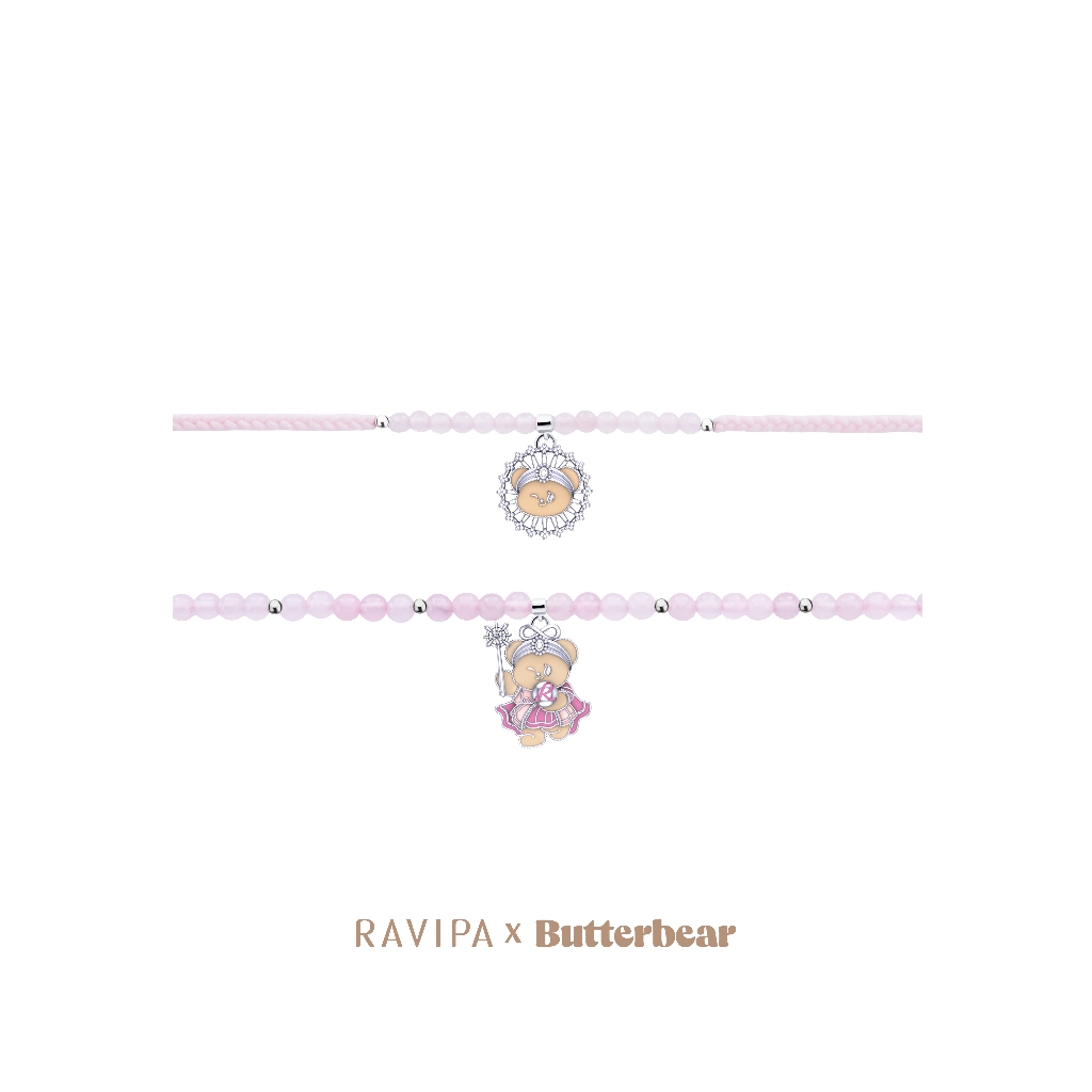 RAVIPA x Butterbear - Magician and Rose Quartz Bracelet - สร้อยข้อมือ