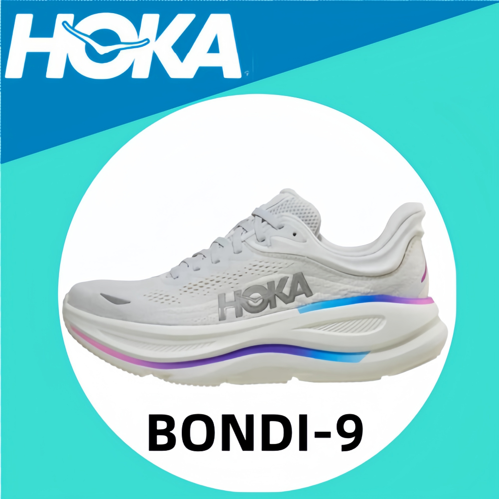 🔥100 % เป็นของแท้ 🔥 HOKA ONE ONE Bondi 9  1162012-CYWH Casual shoes Running shoes Sports shoes