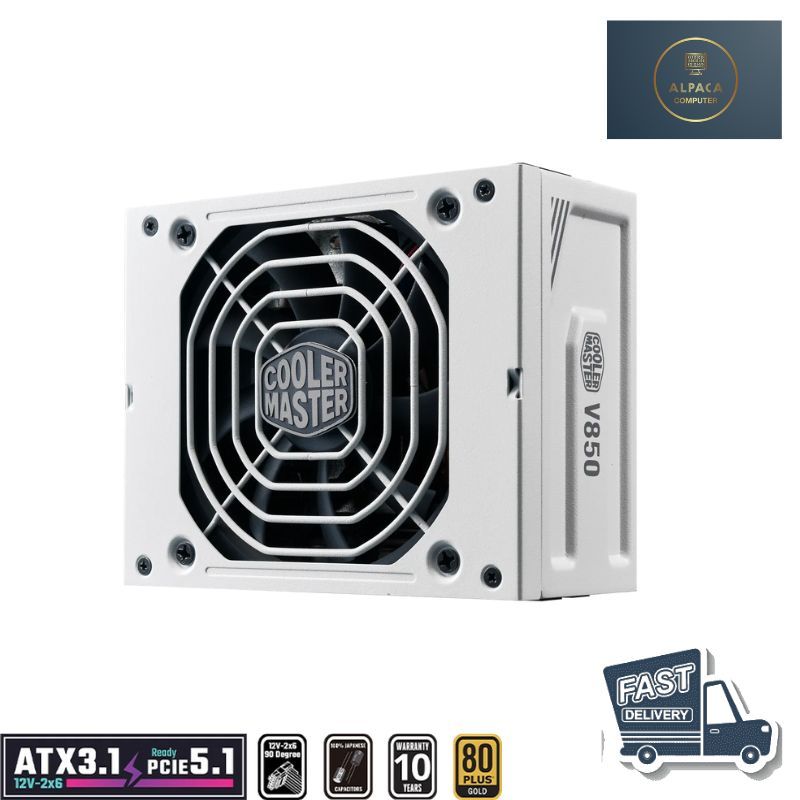 COOLER MASTER V850 SFX GOLD WHITE - 850W 80 PLUS POWER SUPPLY ATX 3.1 PCI-E 5.1 สินค้าพร้อมส่ง