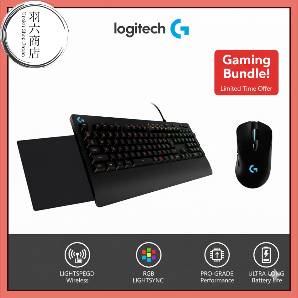 Logicool G G703h LIGHTSPEED Wireless Gaming Mouse with HERO 25K Sensor, Ergonomic LIGHTSYNC RGB, POW