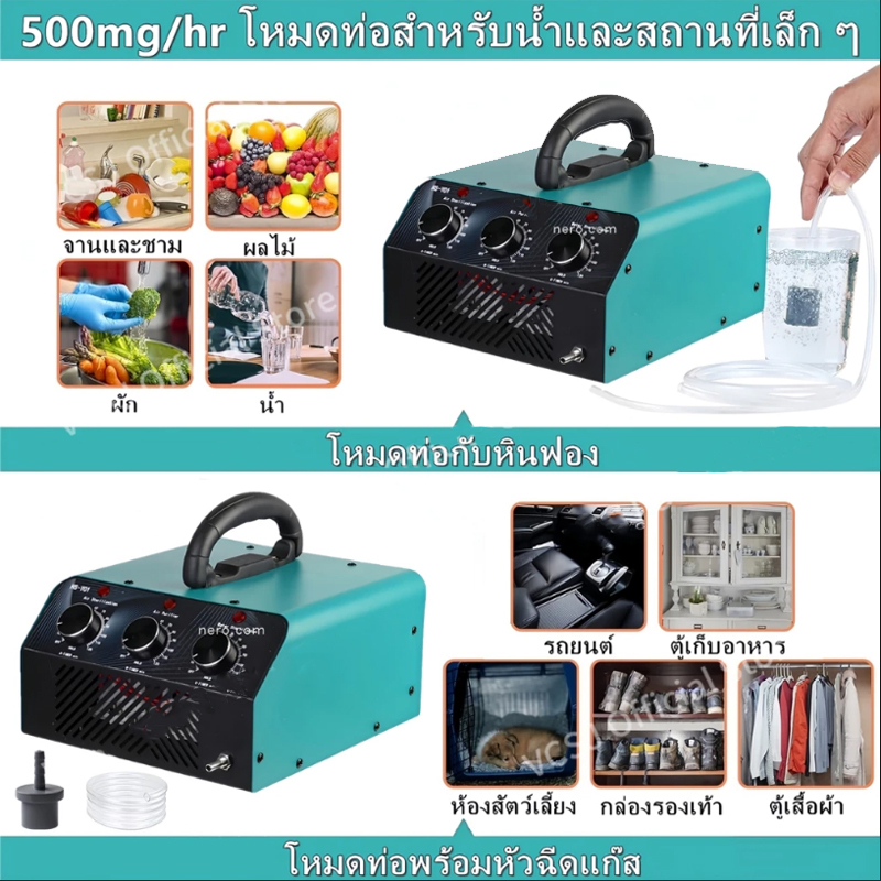 เครื่องอบโอโซน 3 โหมดการทำงาน โอโซน สำหรับฆ่าเชื้อ ความเข้มข้นสูง ล้างอาหาร ไอออนลบฟอกอากาศ กำจัดกลิ่นไม่พึงประสงค์ ราคา ถูกที่สุด ดีลบีเคเค แกลเลอรีภาพที่ 2