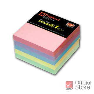 Elephant กระดาษโน๊ต กระดาษโน๊ตมีกาว สแต็ก 3x3 นิ้ว จำนวน 1 แพ็ค
