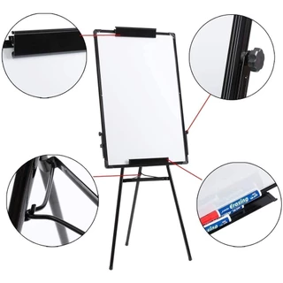 กระดานฟลิปชาร์ท ไวท์บอร์ดพร้อมขาตั้ง แม่เหล็ก พับเก็บได้ ขนาด 60x90 ซม ไวท์บอร์ดแม่เหล็ก ออฟฟิศ Whiteboard Flipchart