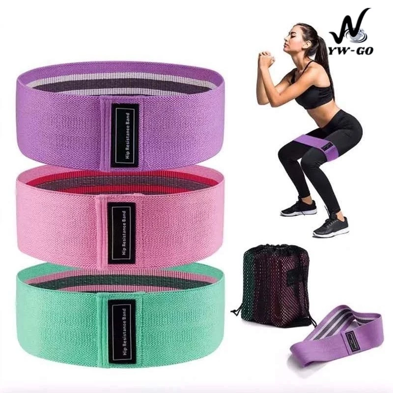 3 ระดับความต้านทาน yoga resistance band ยางยืดออกกำกาย ยางยืดออกกำลังกายขา ยางยืดสปอร์ต อุปกรณ์โยคะ G3323