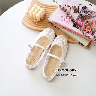🌷 รองเท้าแมรี่เจนผ้าลูกไม้ Mary Jane (NO.SG543)