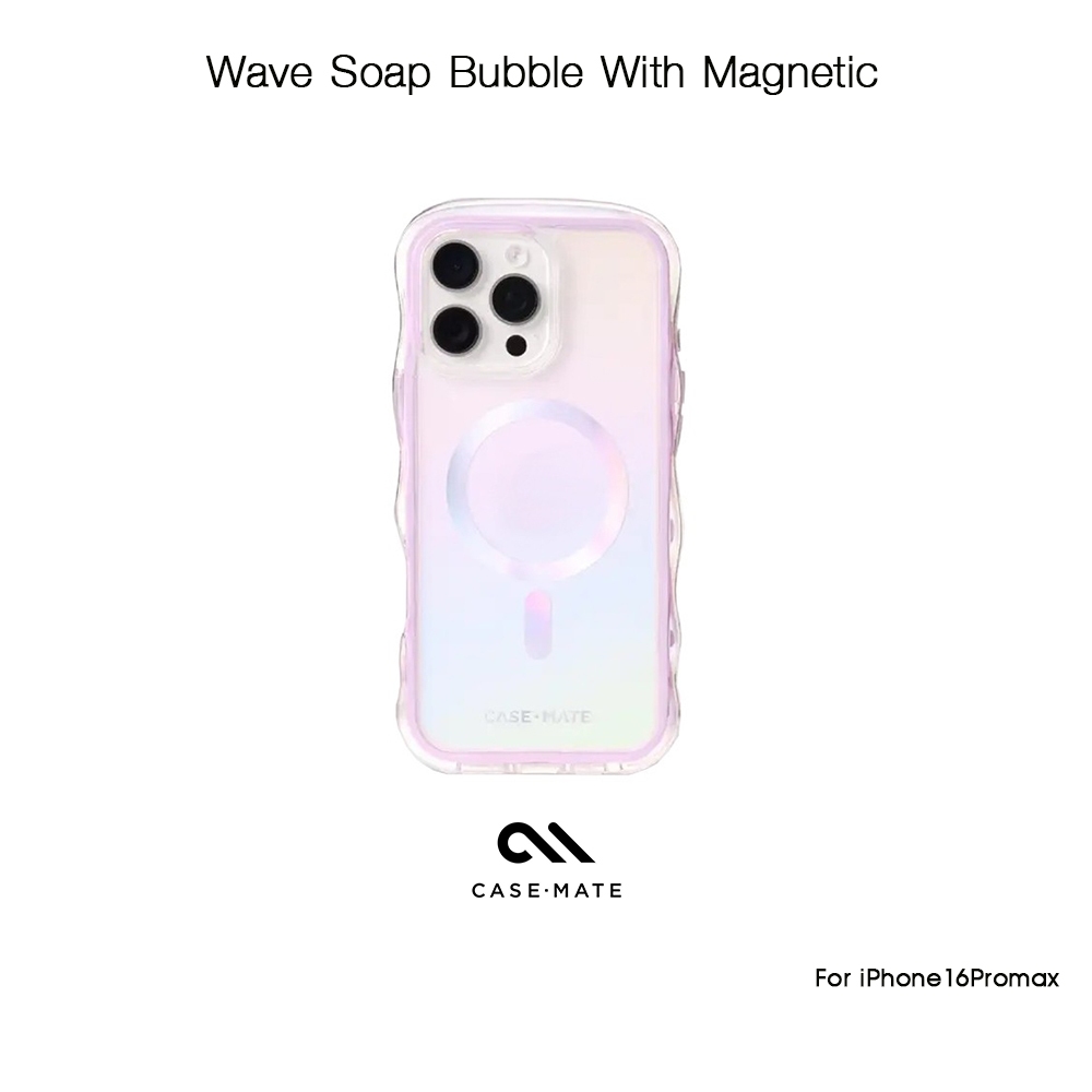 CASE-MATE Wave Soap Bubble With Magnetic เคสกันกระแทกระดับ4.8เมตรเกรดพรีเมี่ยม เคสสำหรับ iPhone16Promax