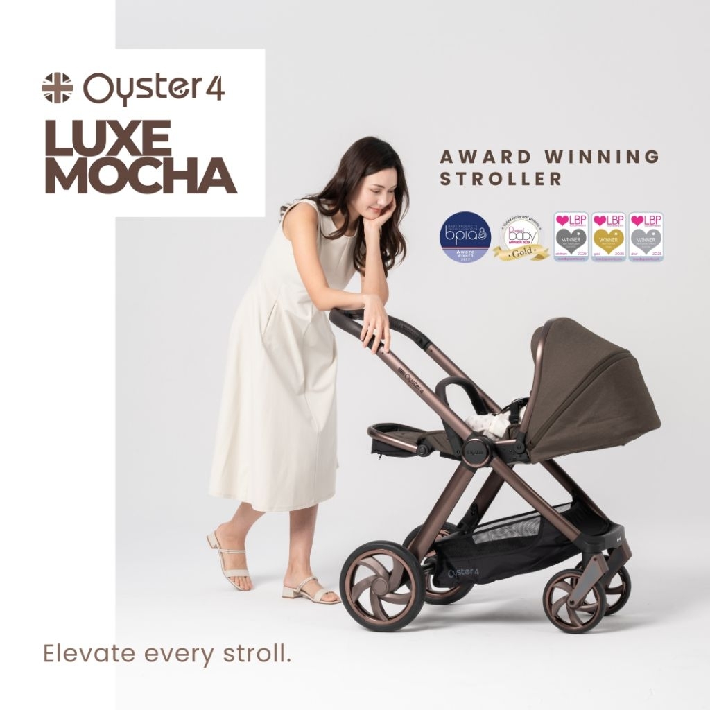 oyster4 รถเข็นเด็ก คันใหญ่ พับออโต้ เข็น2ทิศทาง นวัตกรรมพับอัตโนมัติ จากประเทศอังกฤษ