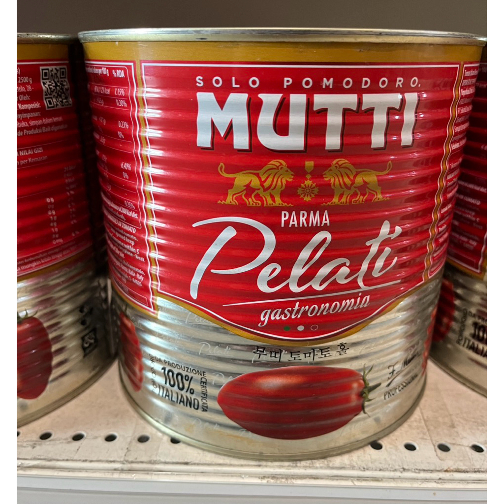 MUTTI  PEELED TOMATOES มะเขือเทศปอกเปลือกในน้ำมะเขือเทศ 2.5kg