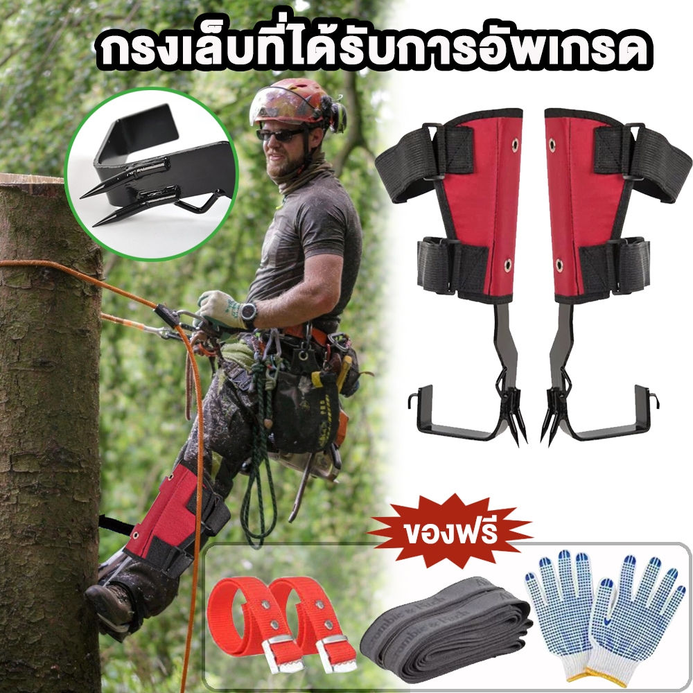 🔥อุปกรณ์ปีนต้นไม้ Tree Pole Climbing Spike ​Set ที่ปีนต้นไม้  ​​ปลอดภัยมากขึ้น​ ให้ เข็มขัดเซฟตี้