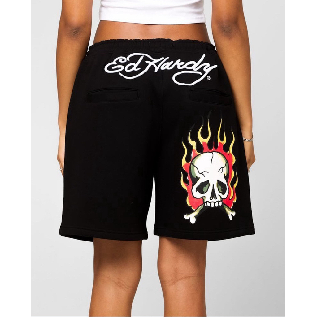 Ed Hardy Skull Fleece Shorts