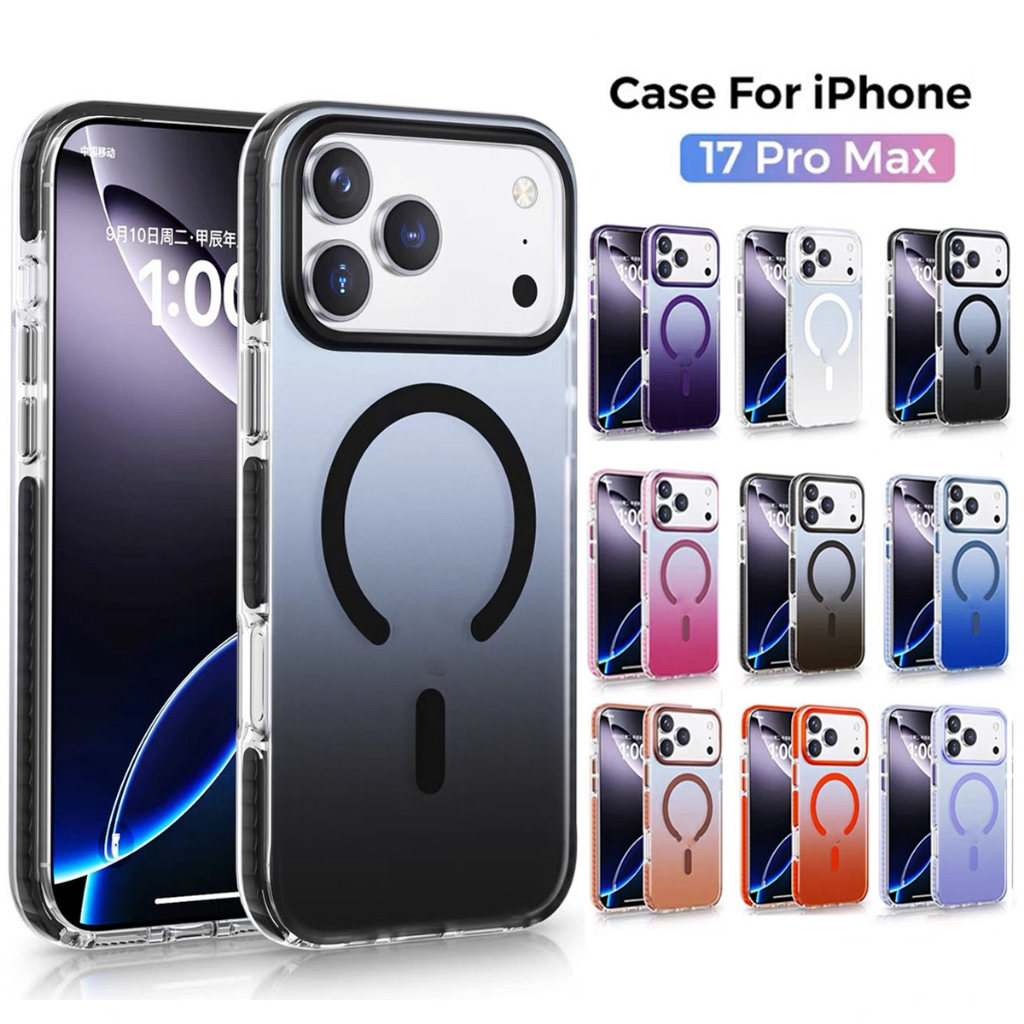 เคส แม่เหล็ก For iPhone 17 17Pro 17Air 17Promax เคสผิวด้าน ชาร์ได้ ไล่โทนสี สำหรับ IPHONE 13 16 15 14 Pro max 15Promax