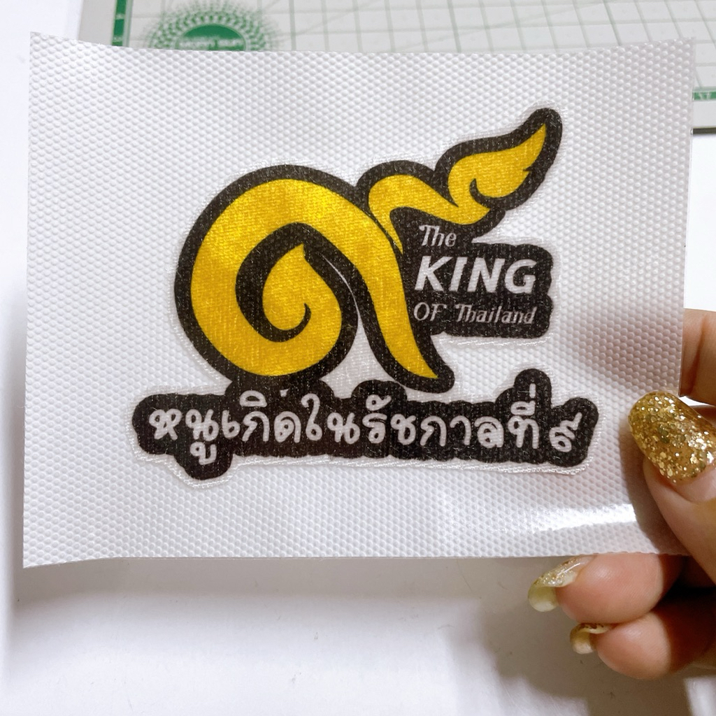 แผ่นรีด ฉันเกิดในรัชกาลที่9 ผ้ากำมะหยี่ รูปที่ 3