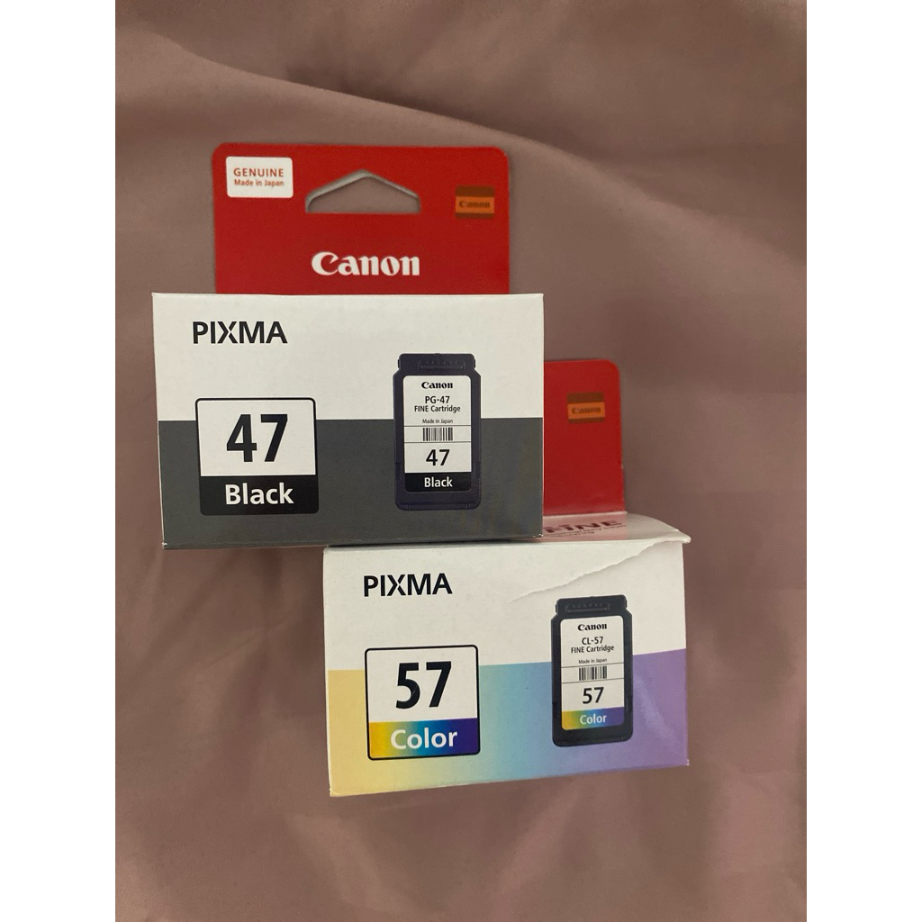 หมึก canon ทั้งหมึกดำและหมึกสี (มือสองยังไม่ได้ใช้) สำหรับ รุ่น Canon Pixma E400/E410