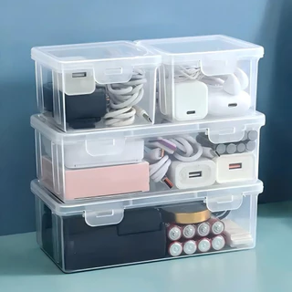 <พร้อมส่ง> กล่องจัดระเบียบ แบบใส 🗳️ Organzied Boxes วางซ้อนได้ กล่องเก็บของ จัดของ กระบอก กล่อง