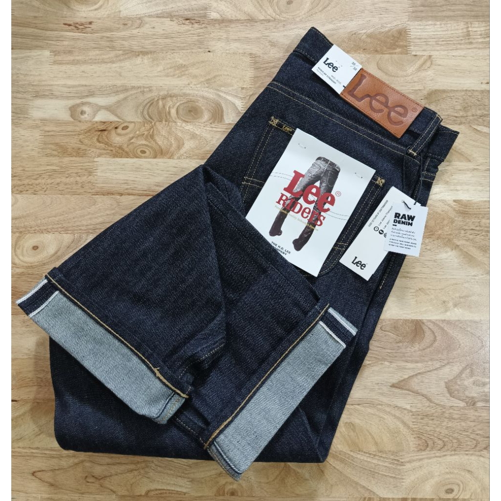 Lee Riders Miami (ริมแดง) กางเกงยีนส์ ผ้าดิบ ทรงกระบอก Made in Thailand ราคา 3,990฿