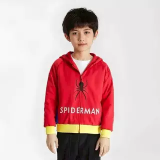 เสื้อกันหนาวเด็ก ลายฮีโร่ ซิปหน้า มีฮูด เกรดพรีเมี่ยม
