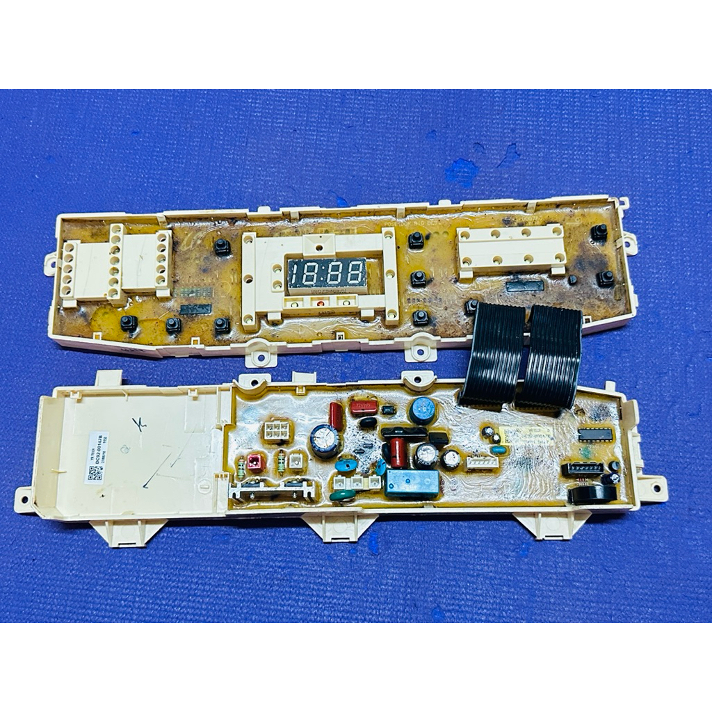บอร์ดเครื่องซักผ้าซัมซุงฝาบนจอต่ำ2วาล์วบอร์ดแท้(บอร์ดผ่านซ่อม)DC92-00147B