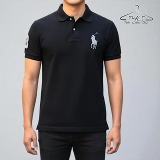 เสื้อโปโล ทรงผู้ชาย ปักม้า เนื้อผ้า T/C Polyester ผสม cotton พรีเมี่ยม สงไว