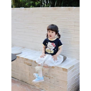 MC125 เสื้อยืดเด็กคอกลมแขนสั้น ลายการ์ตูนน่ารัก เหมาะสำหรับใส่อยู่บ้าน ออกไปเที่ยว ใส่แล้วดูน่ารักสดใส