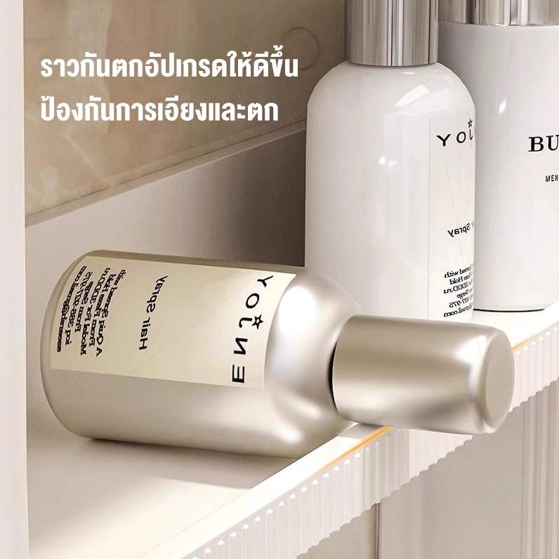 Luxury ตู้เก็บของอเนกประสงค์ ชั้นวางของติดผนัง ห้องน้ำ ห้องครัว แข็งแรง ทนทาน ไม่หลุดง่าย ติดตั้งง่าย รูปที่ 4
