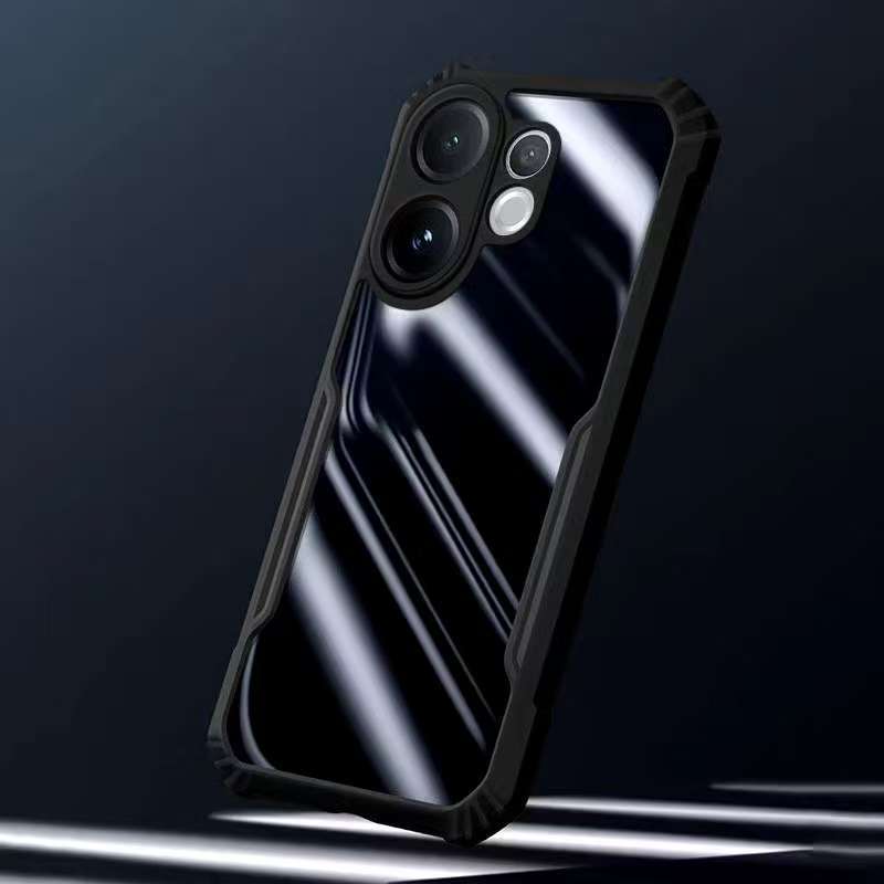 Vivo V60/Vivo X200 FEตรงรุ่น(ส่งในไทย)เคสกันกระแทกขอบสีหลังใสVivo V60 5G/Vivo X200 FE 5G