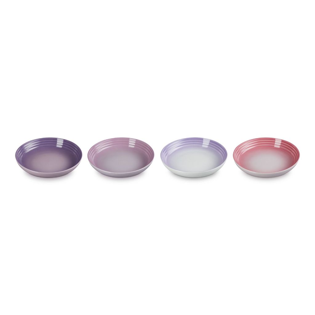 ชุดเซต จานSet of 4 Vancouver 22cm Pasta Bowl Blue Bell Purple /Powder Purple /Pink Blossom/Cattleya