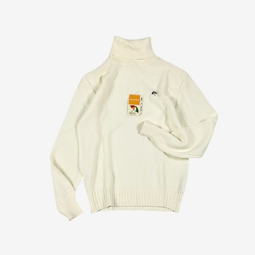 Arnold Plamer เสื้อไหมพรมบางคอเต่า สีครีม