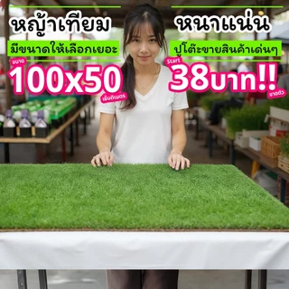 หญ้าเทียม 38 บาท ใบหนา ปูโต๊ะ ปูร้านค้า กันUV คุณภาพสำหรับตกแต่งสวน ตกแต่งบ้าน ร้านค้า หญ้าเทียมถูกๆ