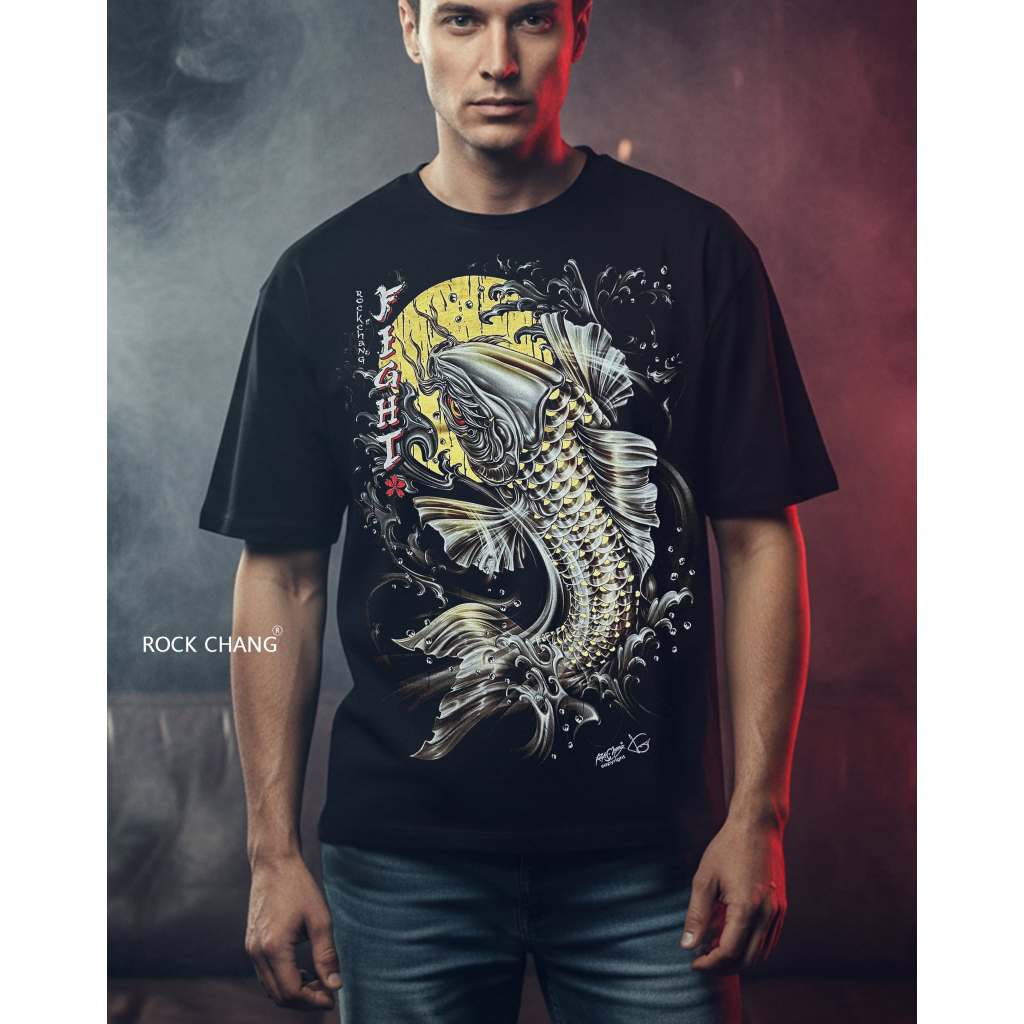 เสื้อยืดสกรีนเรืองแสง ROCK CHANG 3D101