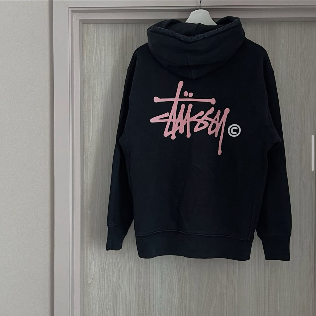 Stussy Rare Pink Big Logo y2k Hoodie