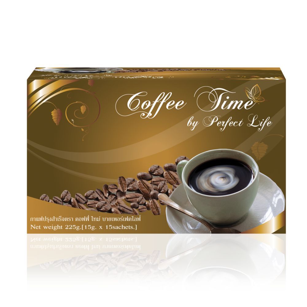 ☕ กาแฟคอฟฟี่ไทม์ Coffee Time 📦 1 กล่อง (บรรจุ 15 ซอง) + แถมฟรี 1 ซอง รวมทั้งหมด 👉 16 ซอง
