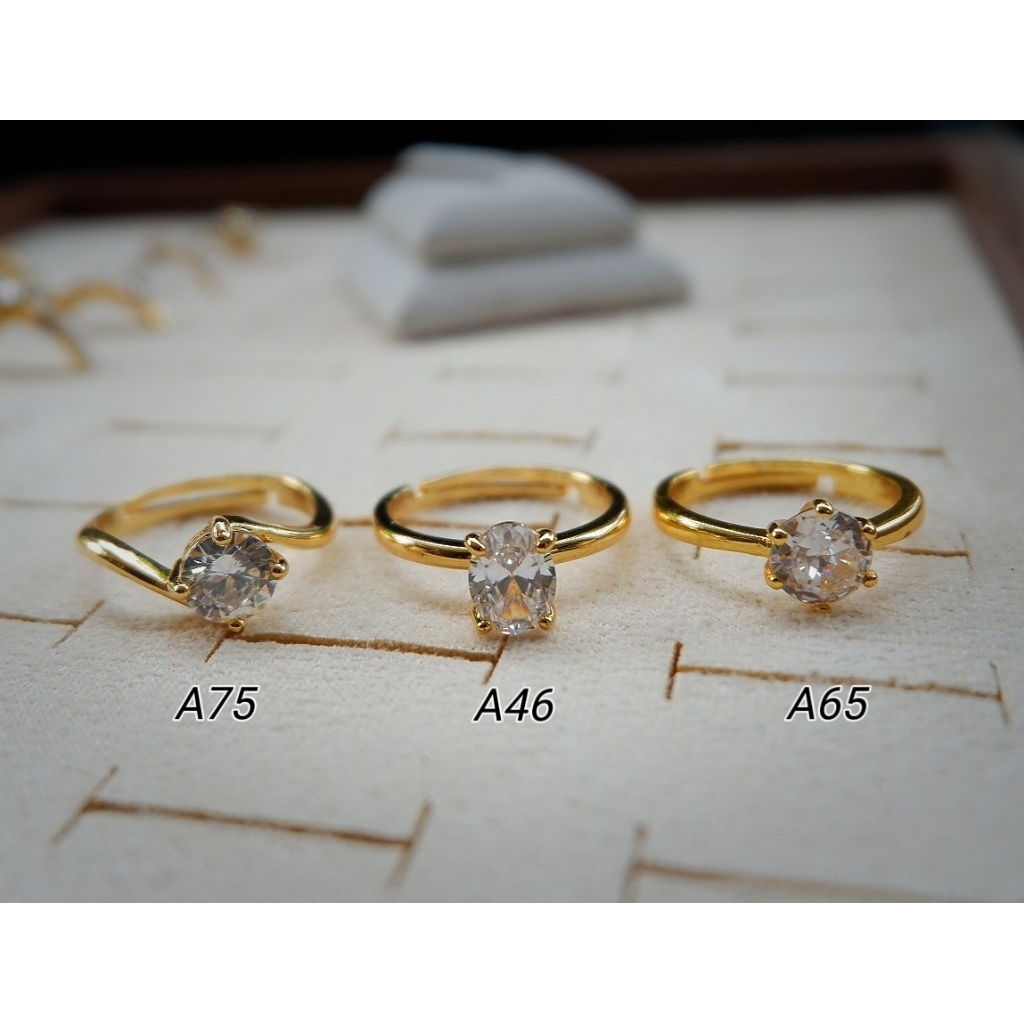 BBแหวนชุบฟรีไซต์รวมแบบสไตล์เพชsเดี่ยวมีหลายแบบให้เลือก