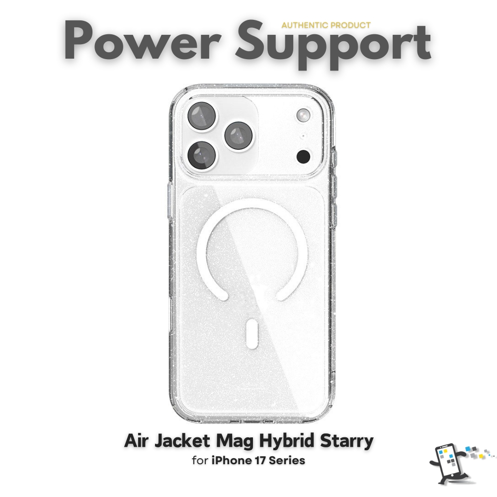Power Support Air Jacket Hybrid Mag Starry เคสสำหรับ iPhone 17 Pro Max,17 Pro, IPhone 17 และ iPhone 17 Air