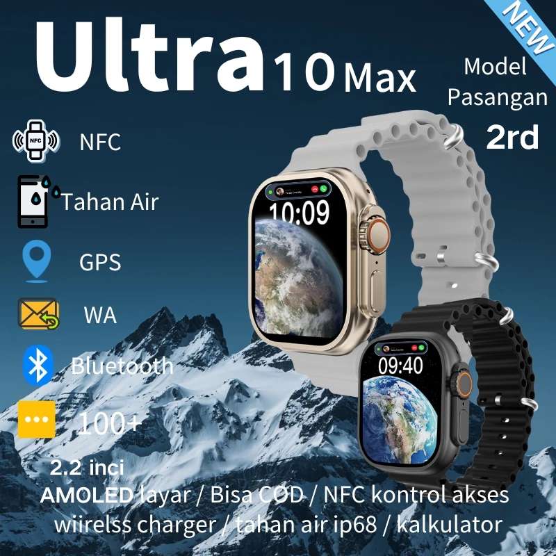 【4G SIM】2025 Smart Watch S10 ultra ดู YouTube WiFi 4+64GB Playstore หน้าจอสัมผัส 2.06นิ้ว GPS NFC กั