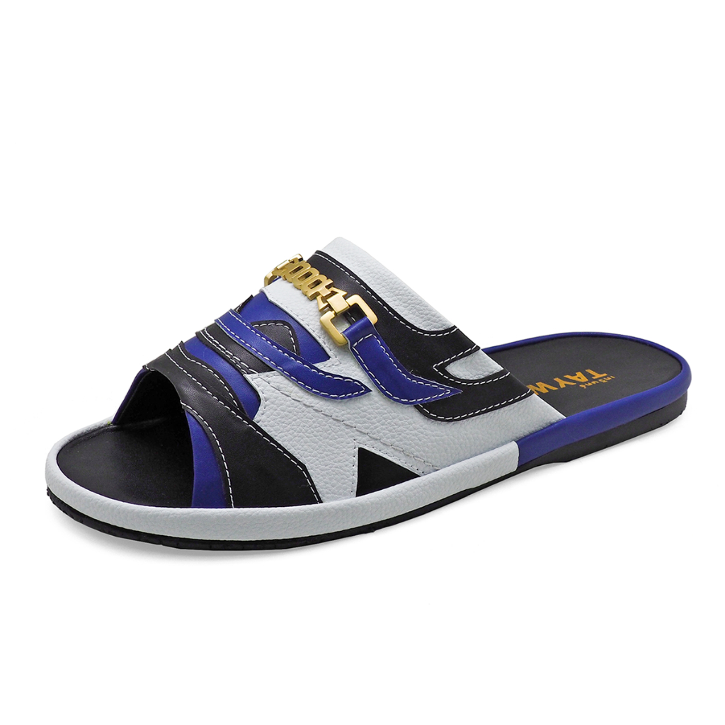 TAYWINแท้ เทวินทร์แท้ รองเท้าแตะ SKF-38 Size39-46 หนังไมโครไฟเบอร์นิ่มดำ-ปั่นนิ่มขาว-น้ำเงิน