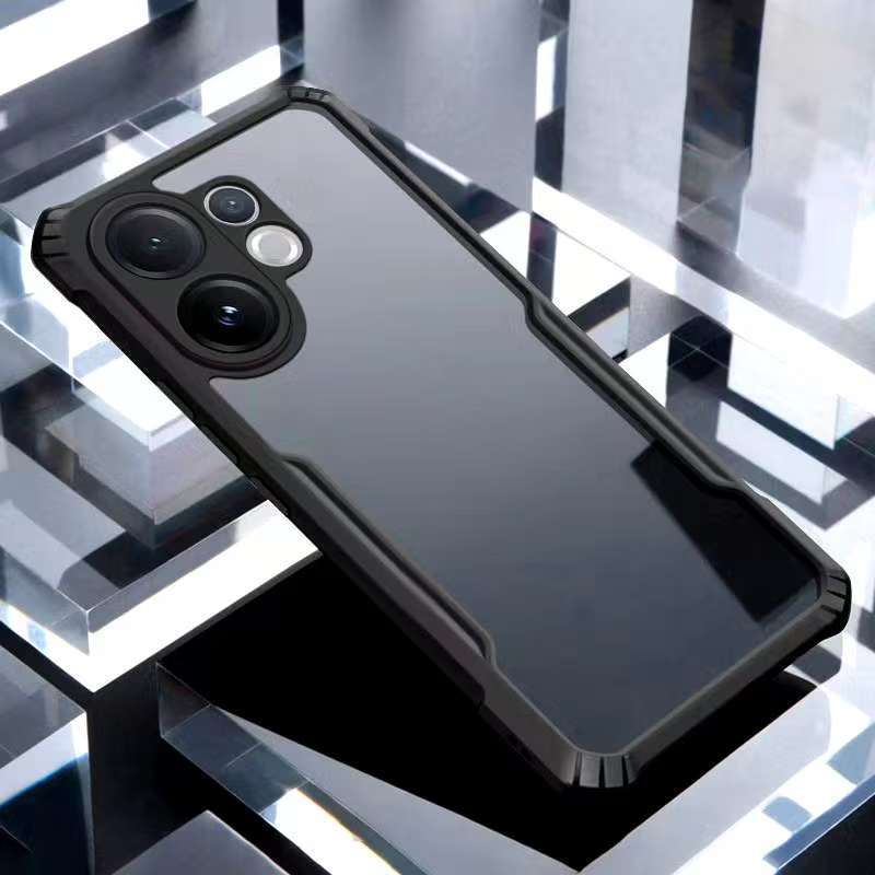 Vivo V60/Vivo X200 FE(ส่งในไทย)เคสกันกระแทกขอบสีหลังใสVivo V60 5G/Vivo X200 FE 5Gตรงรุ่น