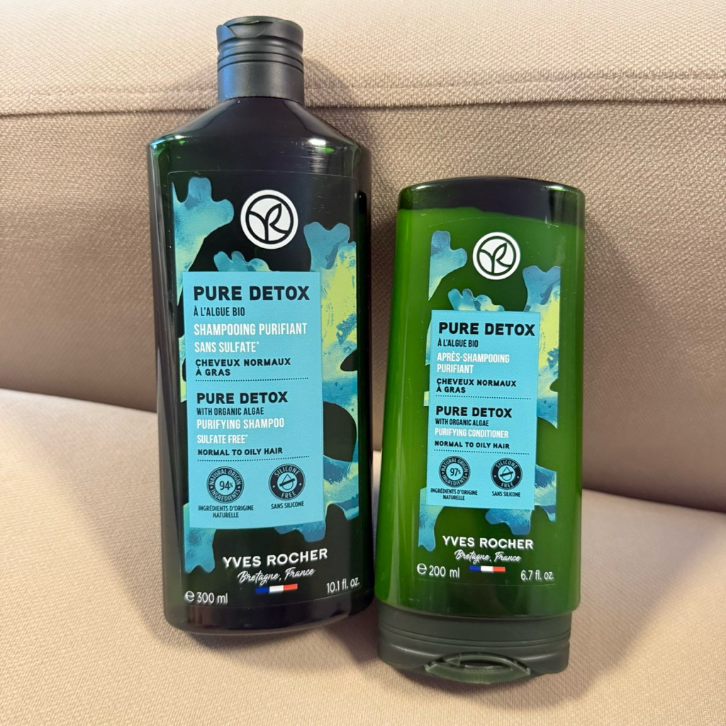 NEW! [แพ็คคู่] อีฟ โรเช Yves Rocher Pure Detox Shampoo & Conditioner แชมพูและครีมนวดลดความมัน คืนควา