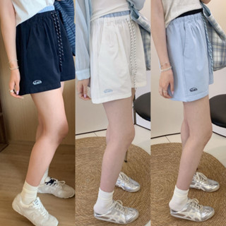 กางเกงขาสั้นกีฬาผู้หญิง กางเกงลำลอง กางเกงชายหาด ปักลาย สีตั…