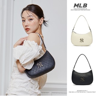 MLB NY MONOGRAM EMBOSSED HOBO BAG กระเป๋าสะพายขึ้นไหล่