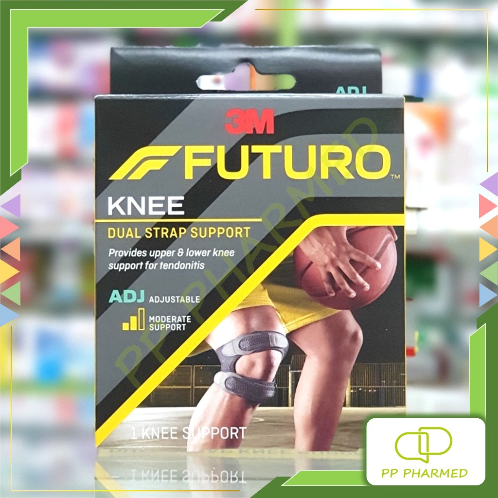 3M Futuro อุปกรณ์พยุงลูกสะบ้าเข่า แถบรัดคู่ รุ่นปรับกระชับได้ Knee Dual Strap Support กล่อง1ชิ้น