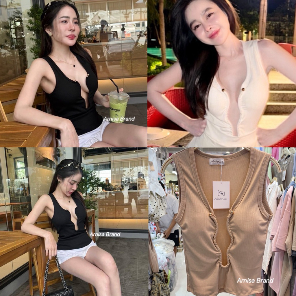 เสื้อสุดฮิตเสื้อเสริมฟองน้ำ ทรงสวย มาก ผ้ายืดตามตัว