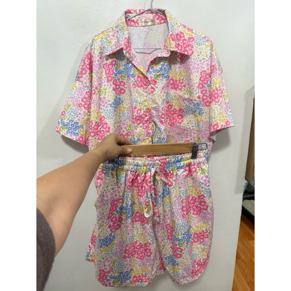 เซตขาสั้นงานป้ายp.pream shop ฟรีไซส์มือสองไม่มีตำหนิ