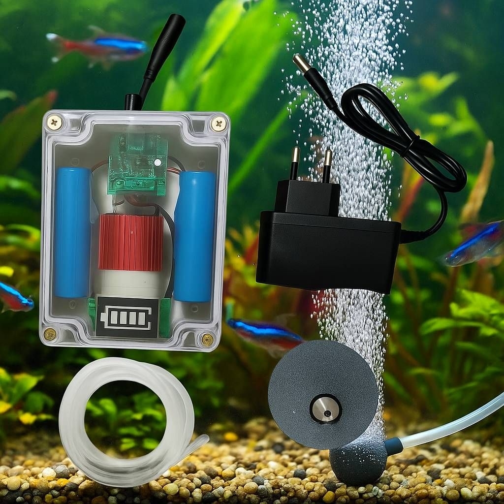 DIY Mini air pump ปั๊มอากาศ ปั๊มลมสำรองไฟ 10 ชั่วโมง มีแบตเตอรี่ในตัว
