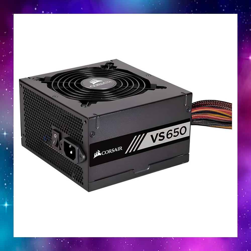 POWER SUPPLY (อุปกรณ์จ่ายไฟ) CORSAIR 650W VS650 (80+ WHITE) CP-9020172-NA ใช้งานปกติ
